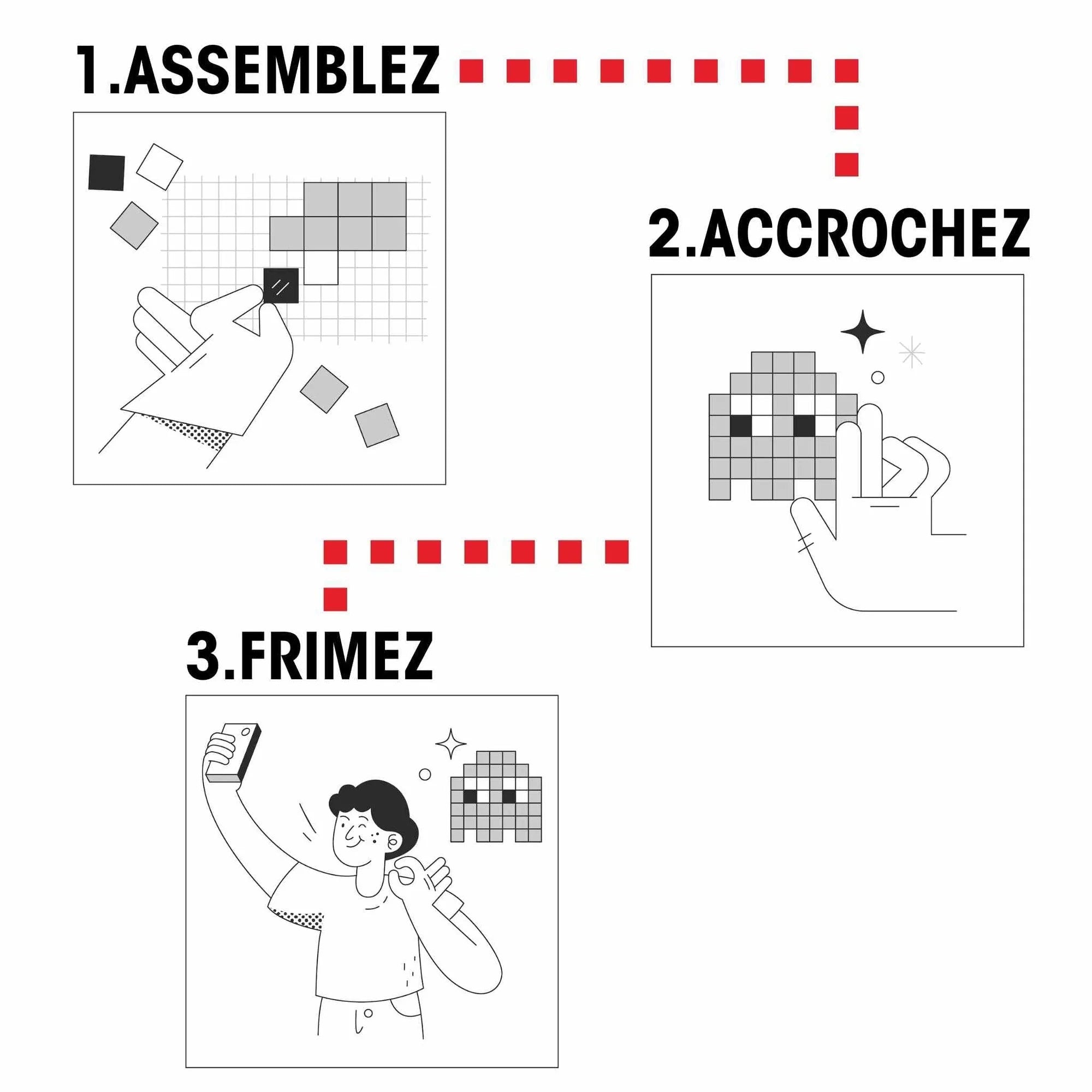 Mona Lisa - Art kit mosaïque Pixel Corner 