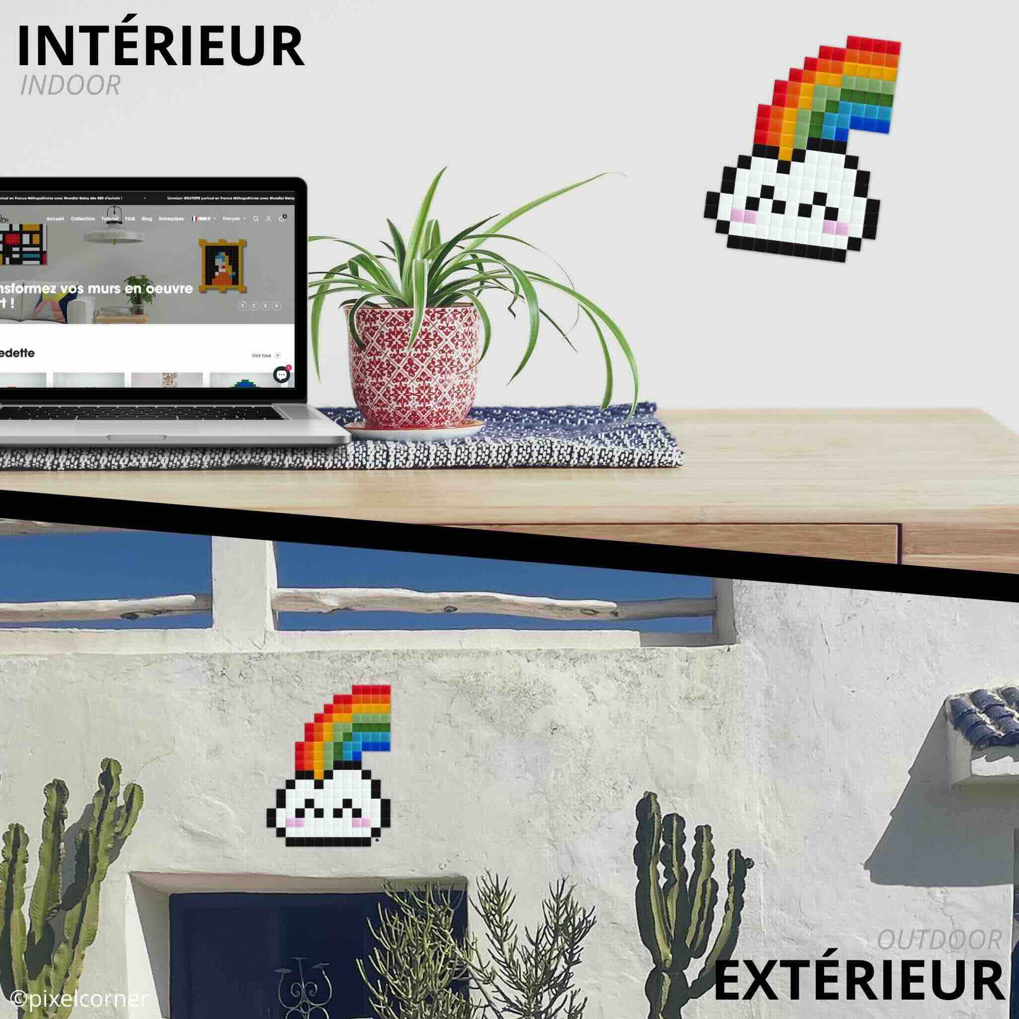 Rainbow Cloud - Art kit mosaïque Pixel Corner 